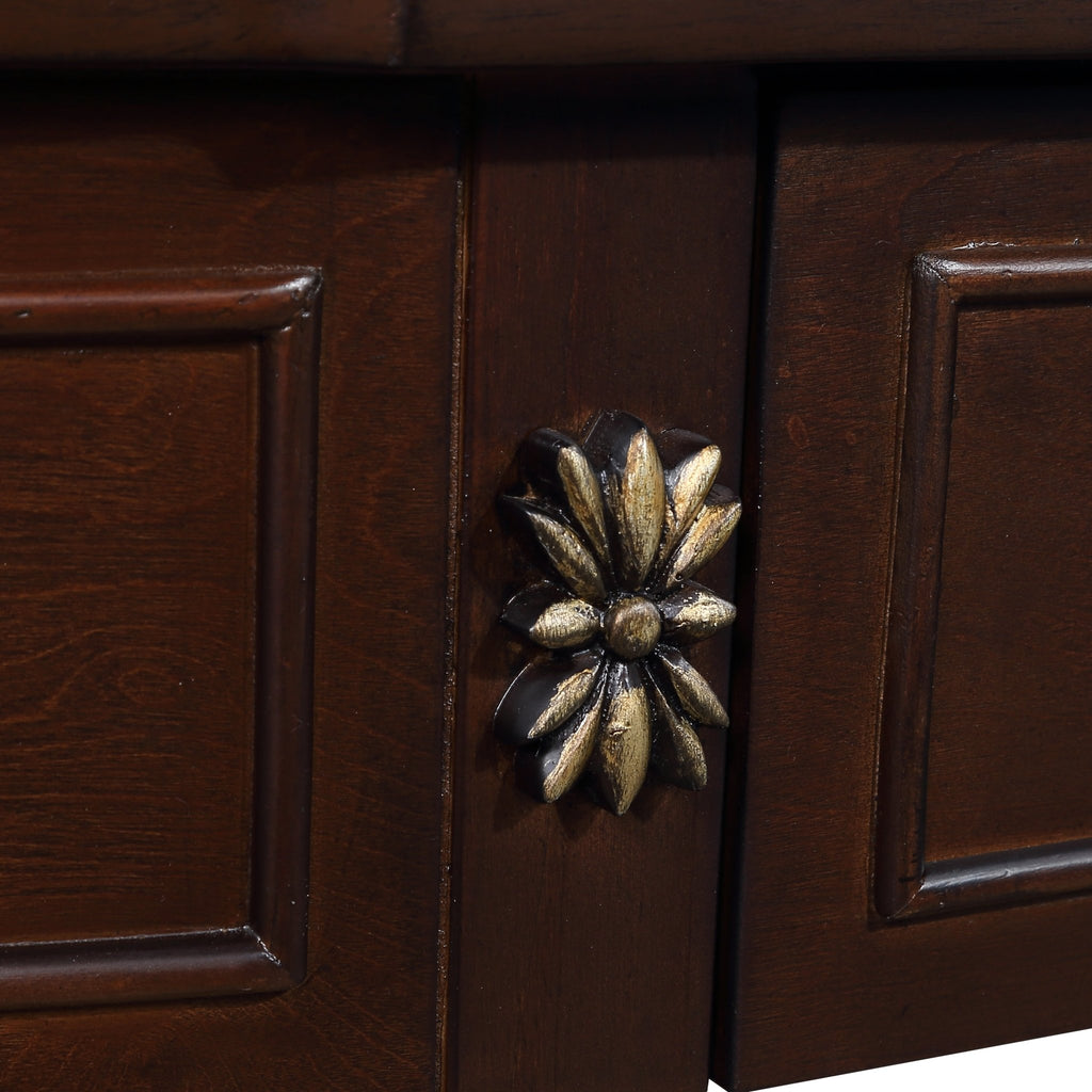 Espresso finish Anthony & Home console table with sleek wooden surface and modern design, ideal for entryways or living rooms.