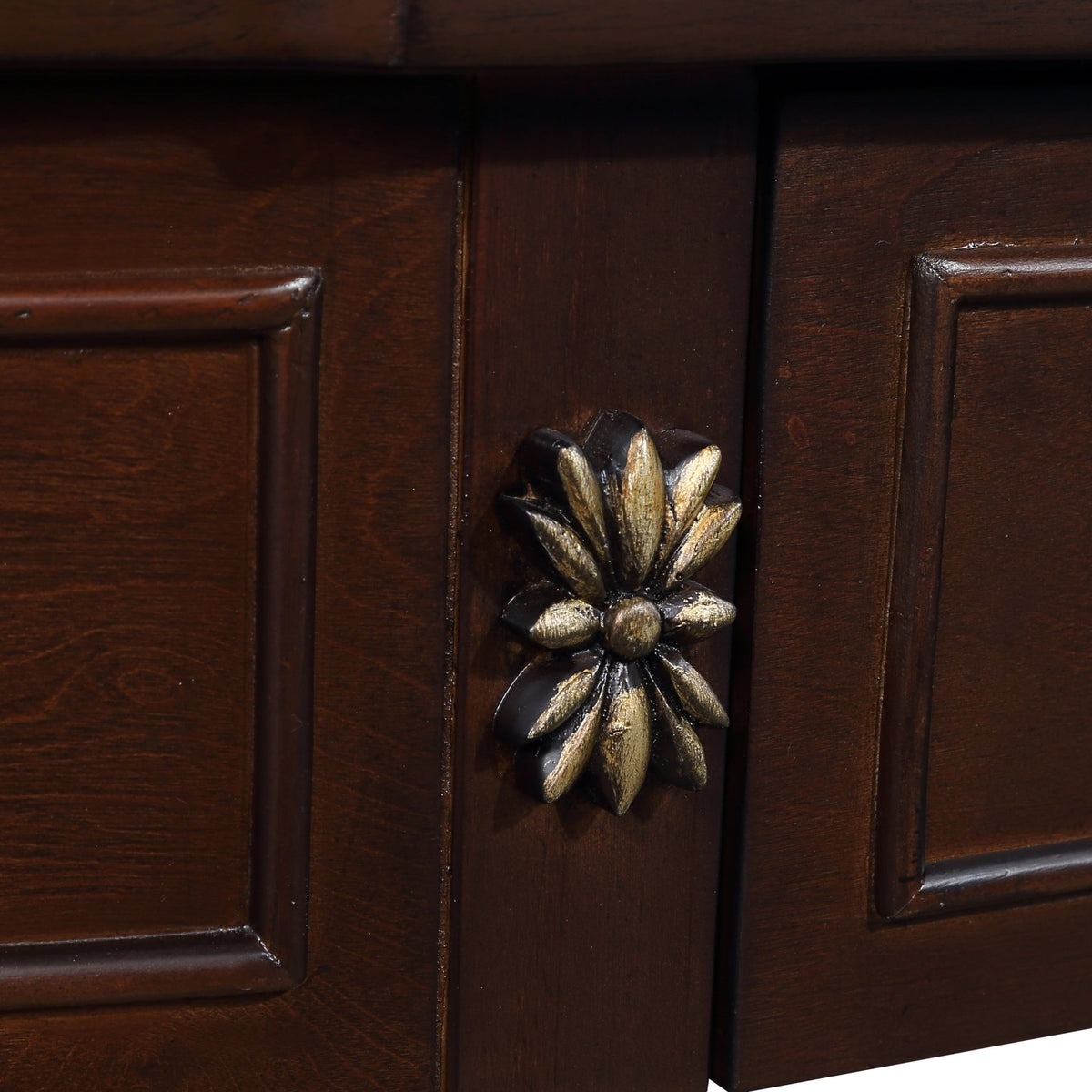Espresso finish Anthony & Home console table with sleek wooden surface and modern design, ideal for entryways or living rooms.
