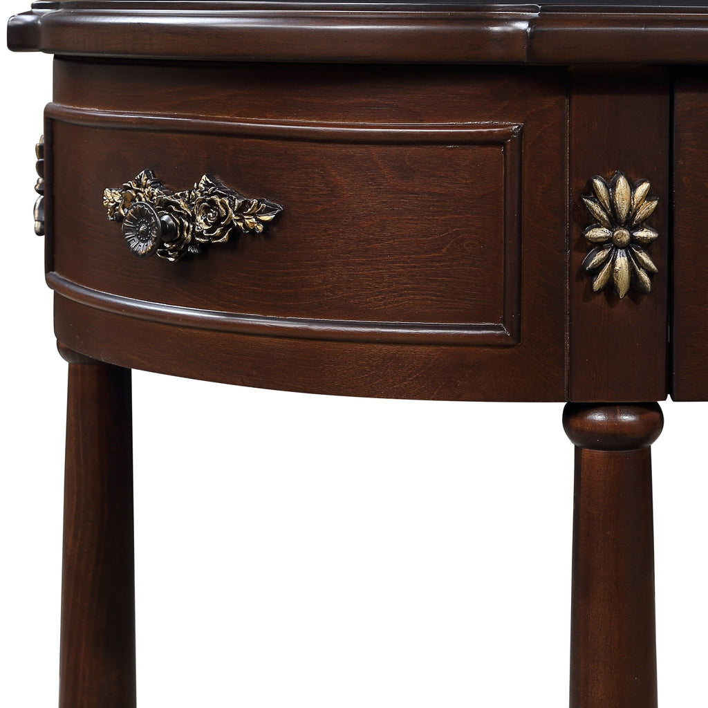 Espresso finish Anthony & Home console table with sleek design and rectangular top, ideal for entryways or living rooms.