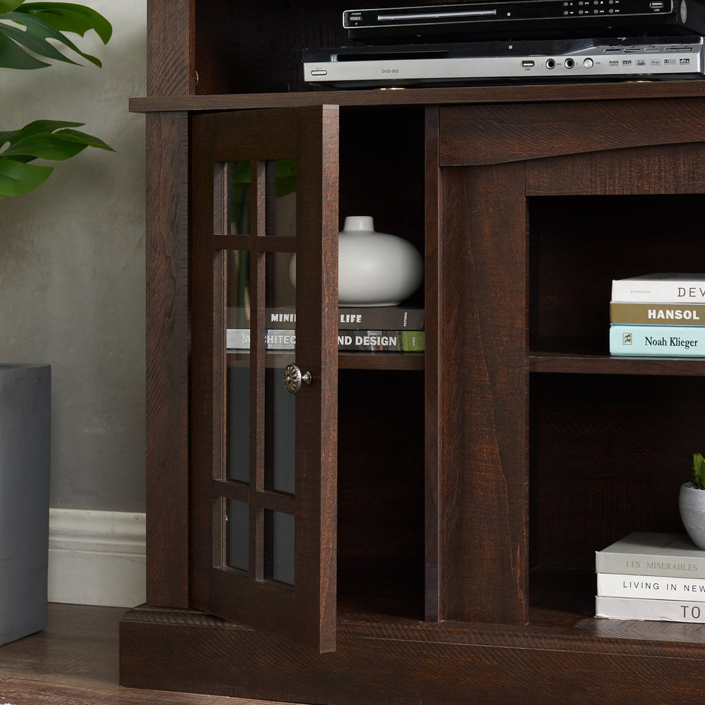 Espresso finish Anthony & Home TV media console from Signature Collection with multiple storage compartments and sleek design.