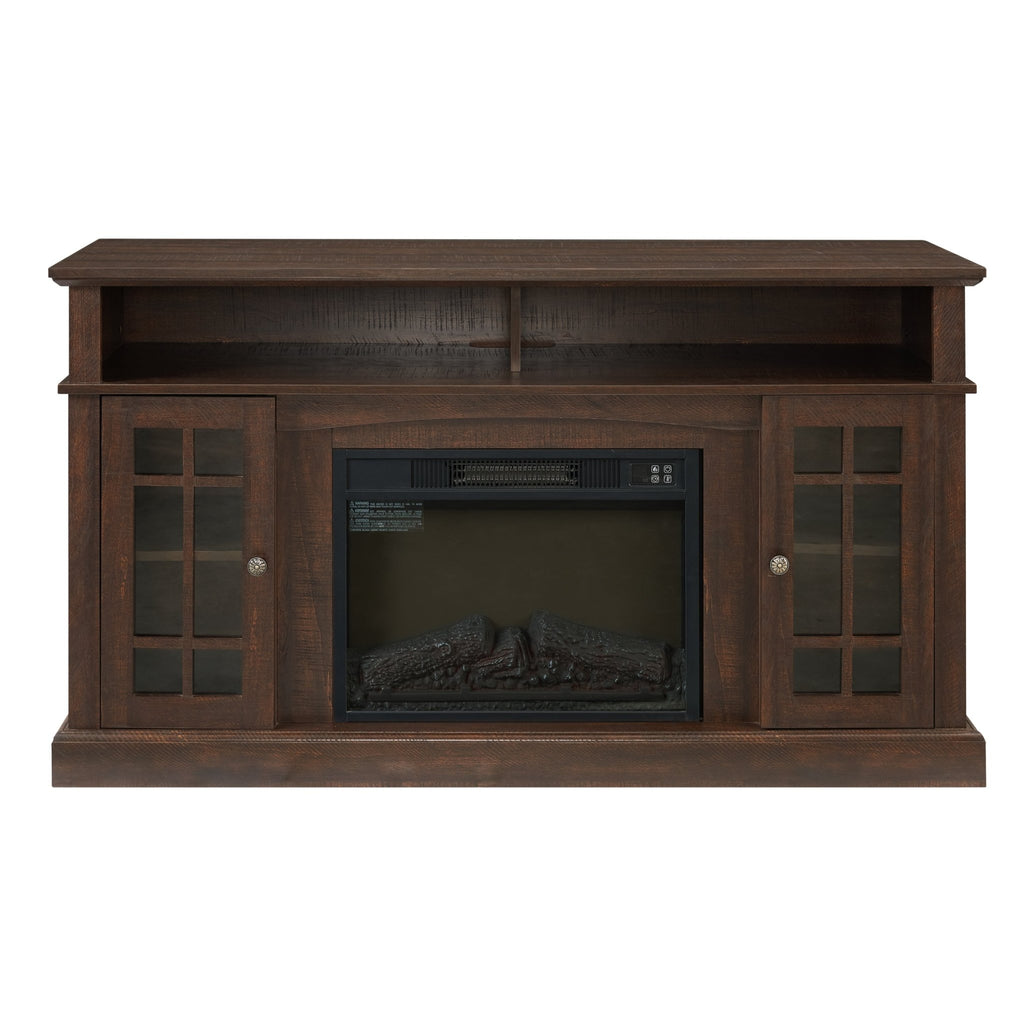 Anthony & Home Espresso Finish TV media console from the Signature Collection, featuring a sleek modern design with ample storage compartments.