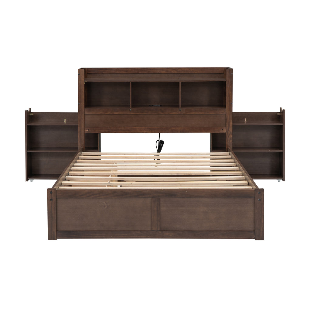 Anthony & Home Espresso Platform Bed from the Luxe Collection, showcasing a sleek wooden frame and modern design.