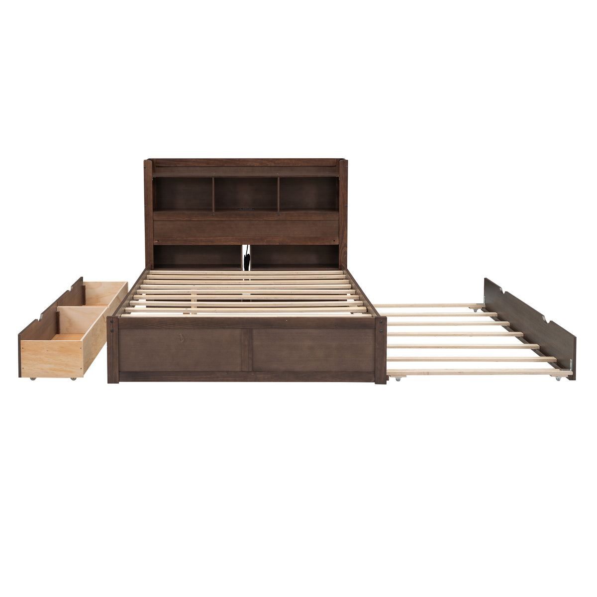Anthony & Home Espresso Platform Bed from the Luxe Collection with a sleek, modern design and sturdy wooden frame.