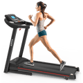 Anthony & Home Fitshow Elite Edition folding treadmill with hydraulic-assist and quiet motor for home gym use.