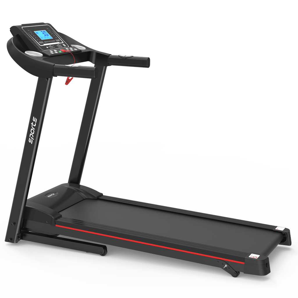 Fitshow Elite Edition folding treadmill by Anthony & Home with hydraulic assist, quiet motor, ideal for home gym workouts.