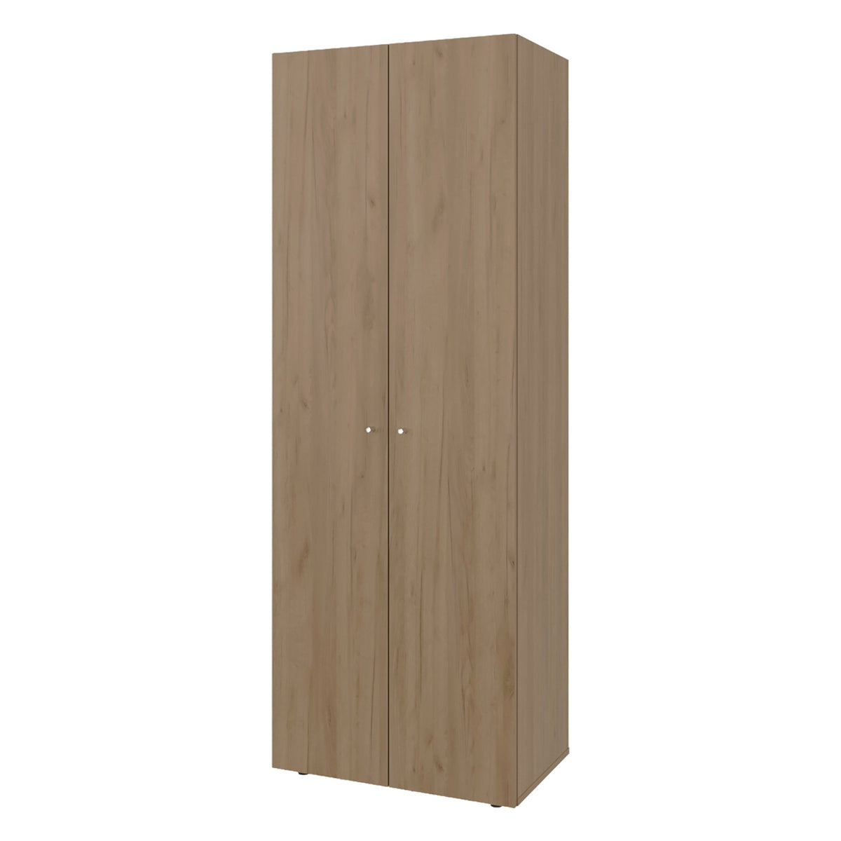 Anthony & Home oak wardrobe from FM Furniture World, featuring spacious storage and sleek wooden finish inside a modern bedroom.