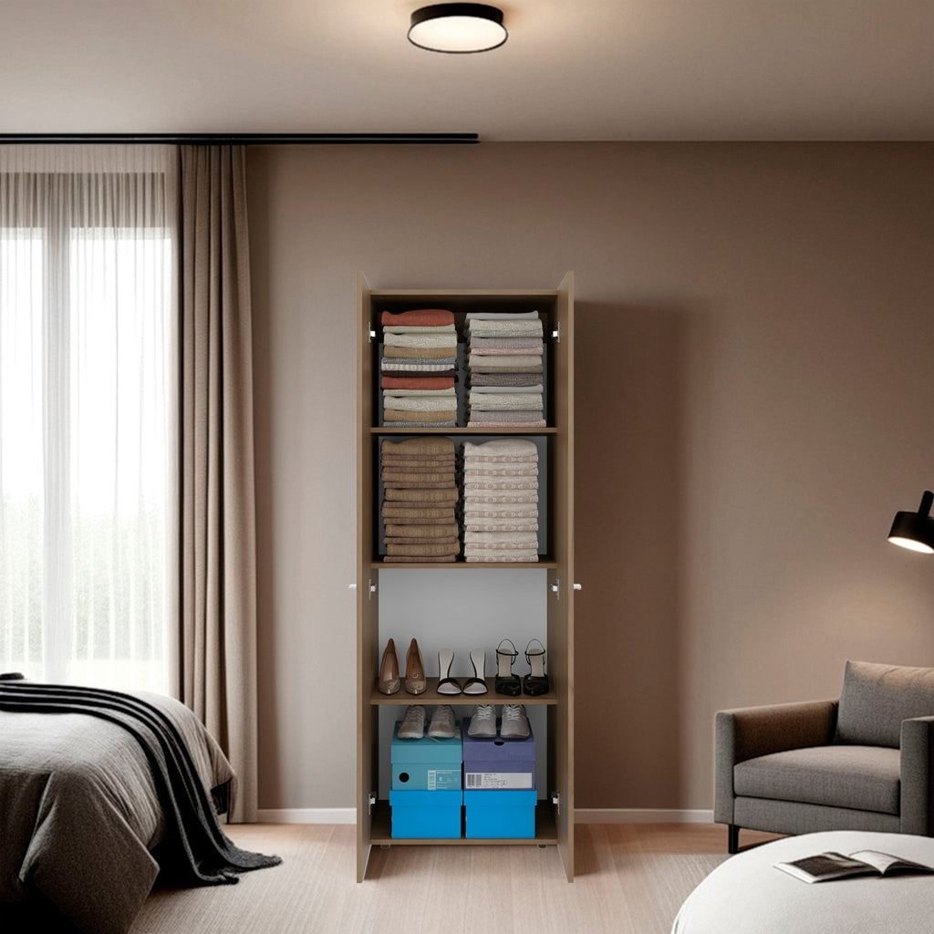 Anthony & Home oak wardrobe from FM Furniture World Wardrobe Studio, featuring sleek wood finish and spacious storage compartments.