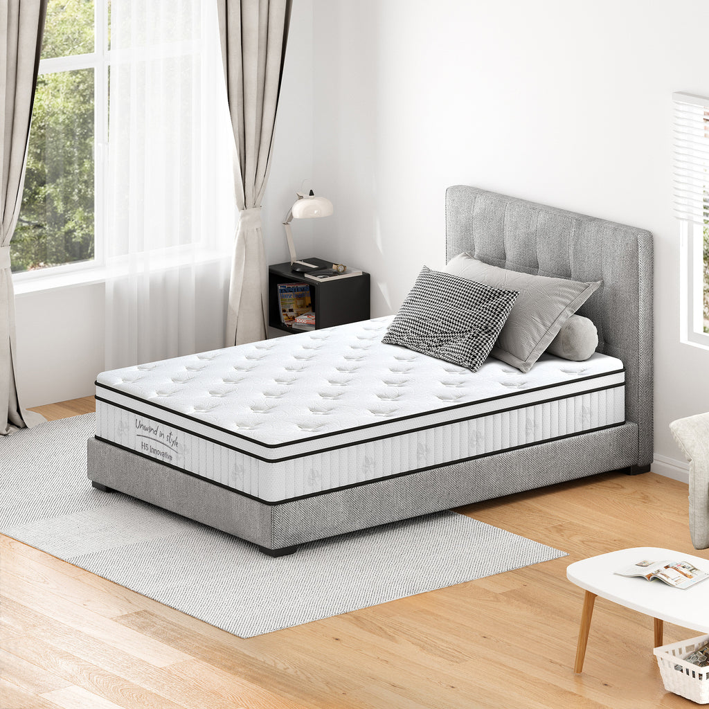 Anthony & Home full-size hybrid mattress with pocketed innerspring for a refined sleep experience.