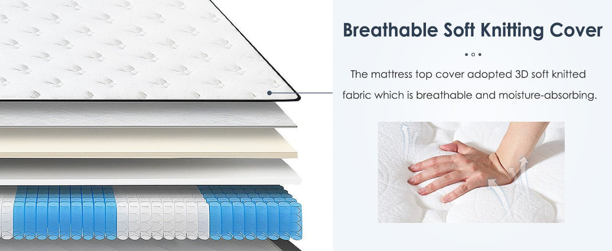 Anthony & Home full-size hybrid mattress with pocketed innerspring for a comfortable and supportive sleep experience