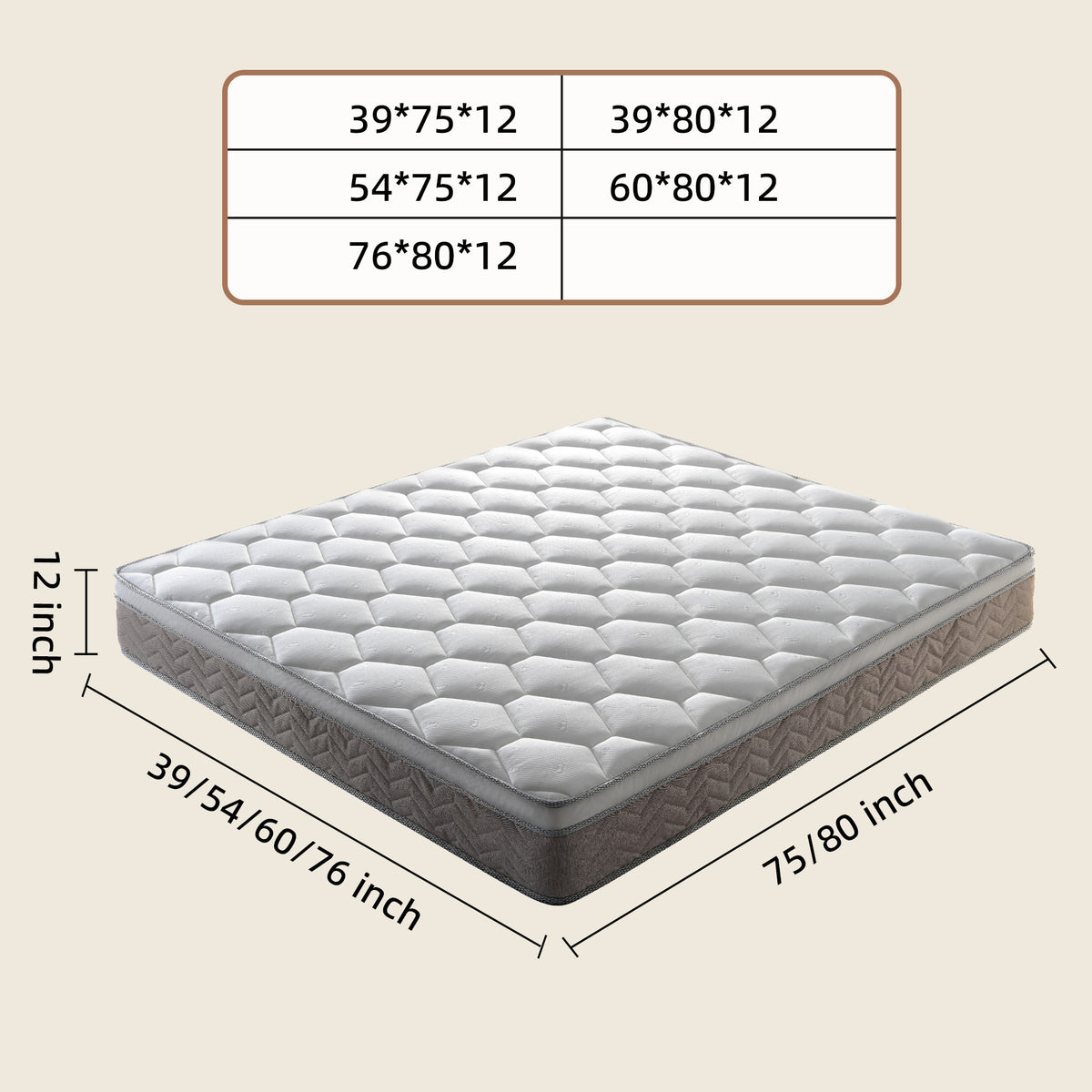 Queen-sized Anthony & Home Gel Memory Foam Hybrid Mattress in a box, showcasing plush surface and hybrid design.
