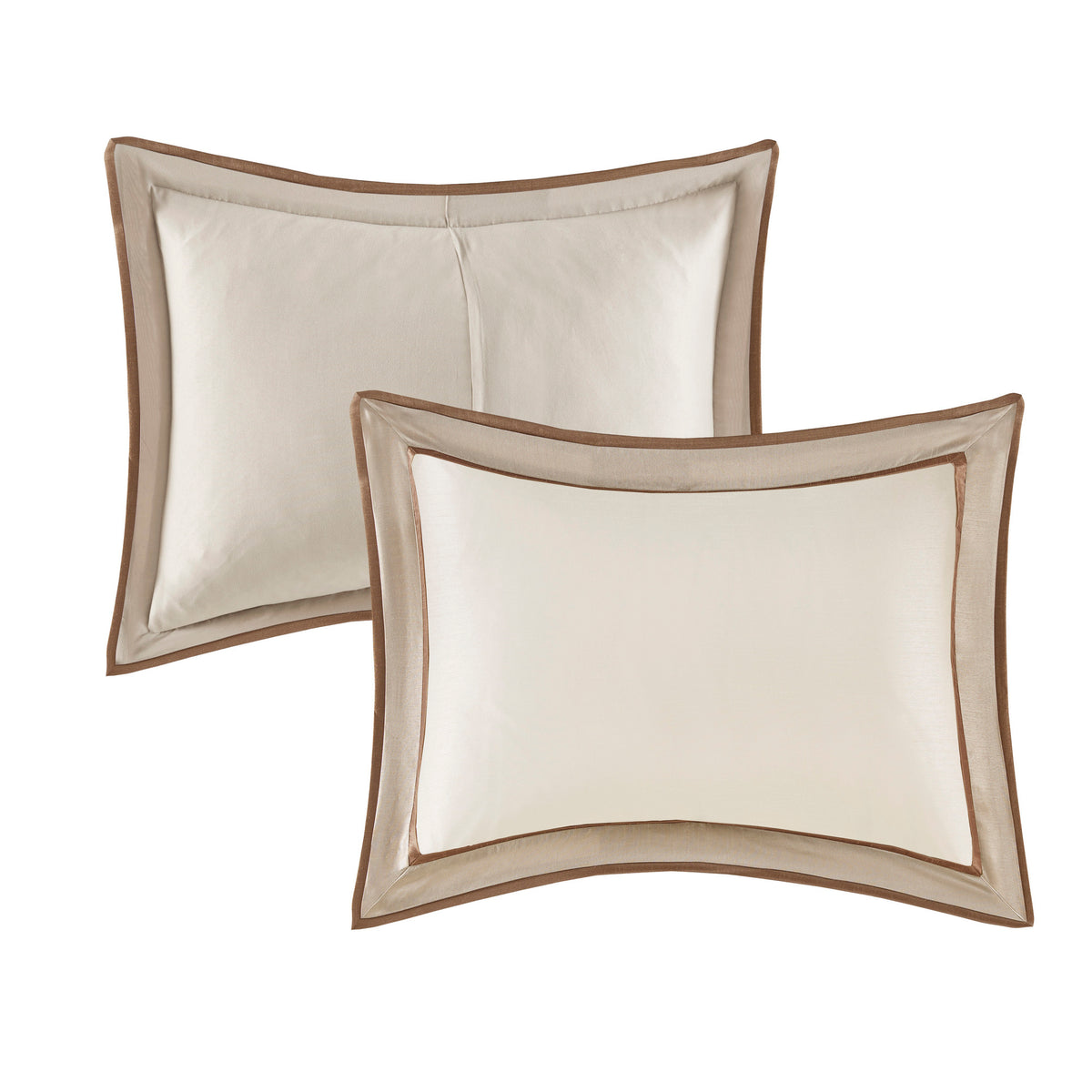 Genevieve Polyoni taupe king comforter set by Anthony & Home, featuring plush fabric and elegant design for a cozy bedroom look.