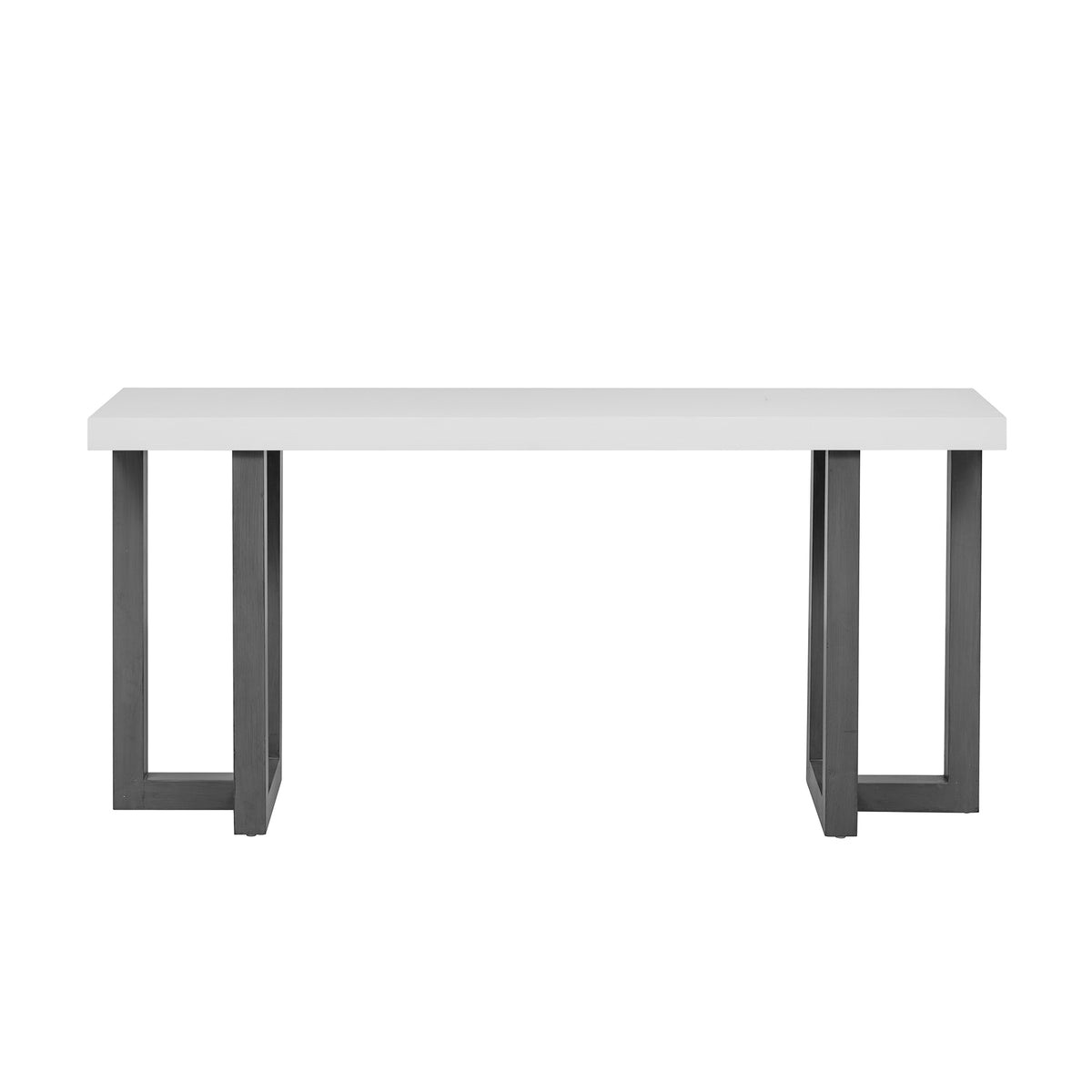 Geometric console table with solid pine legs by Anthony & Home, featuring a sleek modern design for stylish entryway or living room.