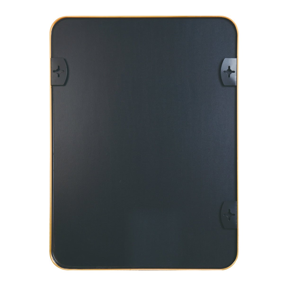 Rectangular gold metal frame bathroom mirror, 24x32 inches wall mount by Anthony & Home in exclusive collection.