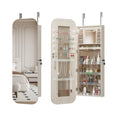 Anthony & Home HD Glass Mirror Jewelry Cabinet Armoire, exclusive edition with interior compartments and a sleek glass mirror.
