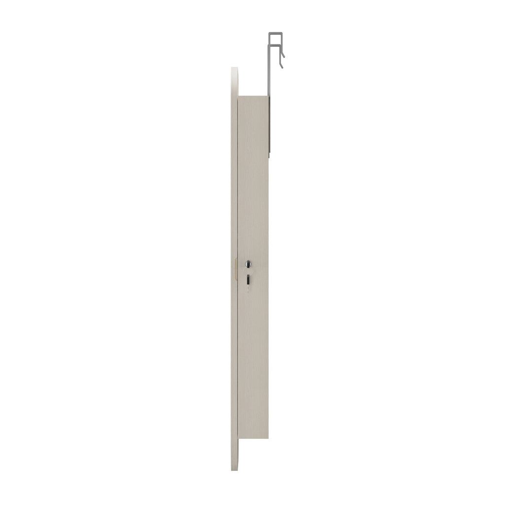 Anthony & Home HD glass mirror jewelry cabinet armoire with multiple compartments and a sleek, exclusive design.