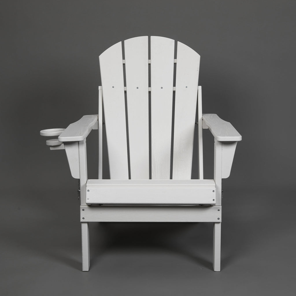 HDPE wood-texture Adirondack chair from Anthony & Home Coastal Collection, featuring a comfortable outdoor seating design.