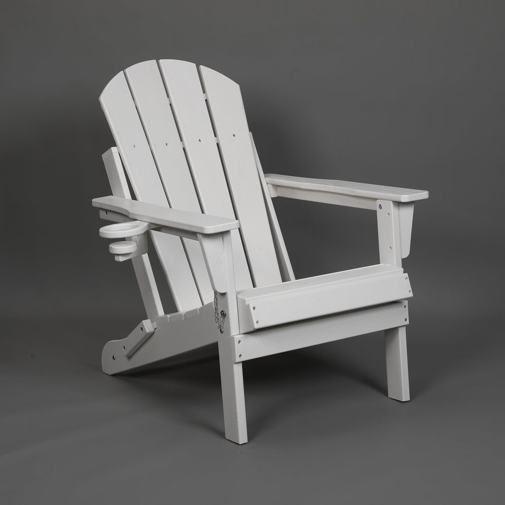 HDPE wood-texture Adirondack chair from Anthony & Home Coastal Collection, featuring a comfortable outdoor seating design.