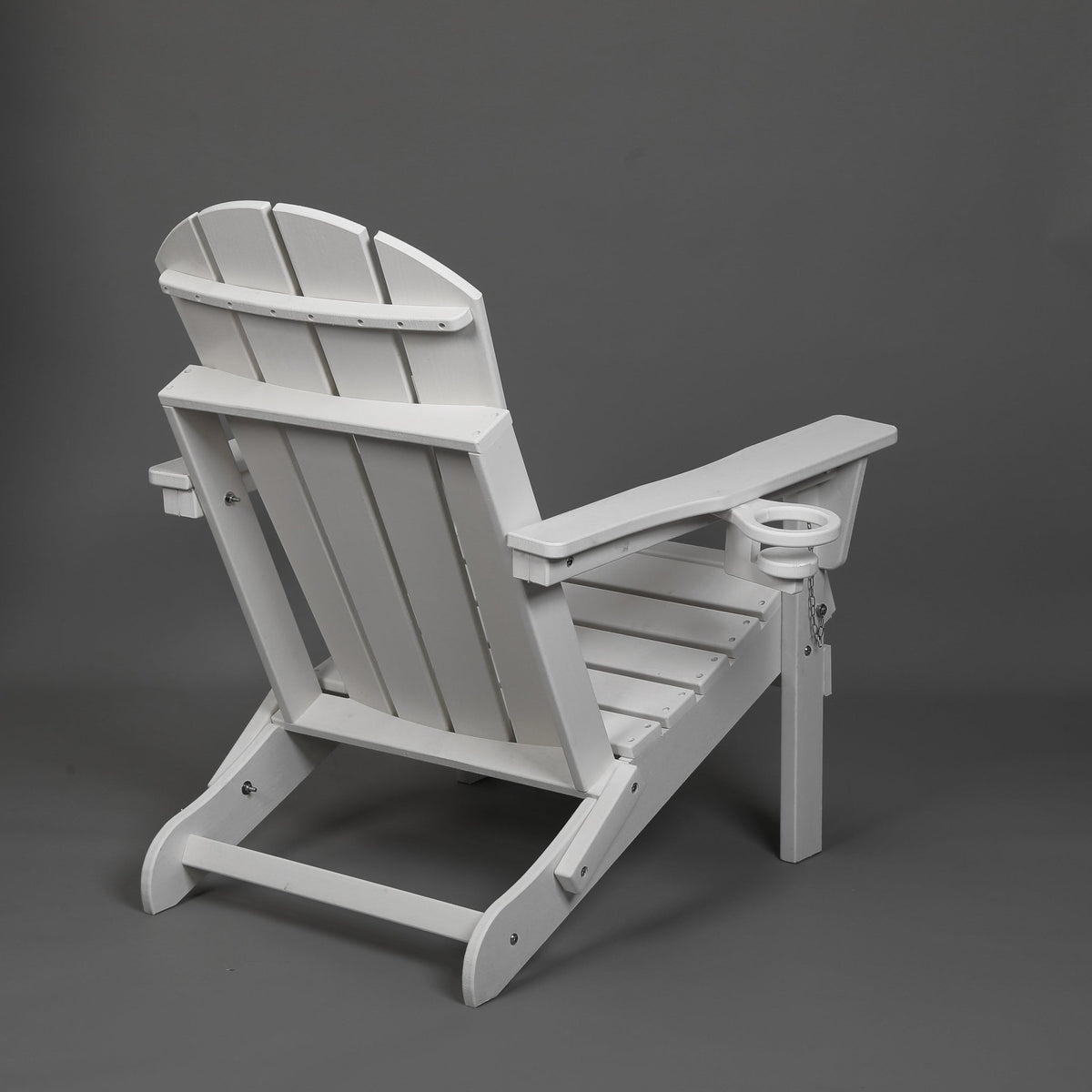 HDPE wood-texture Adirondack chair from Anthony & Home Coastal Collection, showcasing a comfortable outdoor seating option.