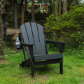 HDPE wood texture folding Adirondack chair from Anthony & Home, showcasing durable outdoor seating with a natural wood finish.