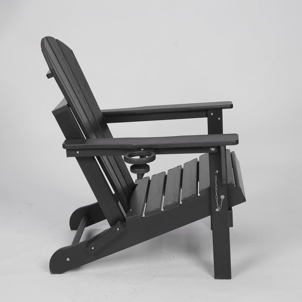 HDPE wood texture folding Adirondack chair from Anthony & Home, showcasing durable, weather-resistant outdoor seating design.