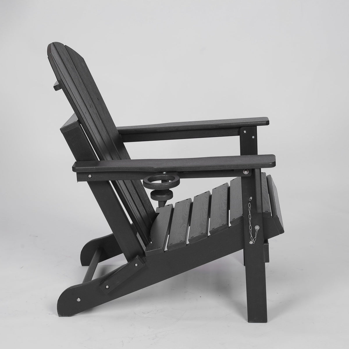 HDPE wood texture folding Adirondack chair from Anthony & Home, showcasing durable, weather-resistant outdoor seating design.