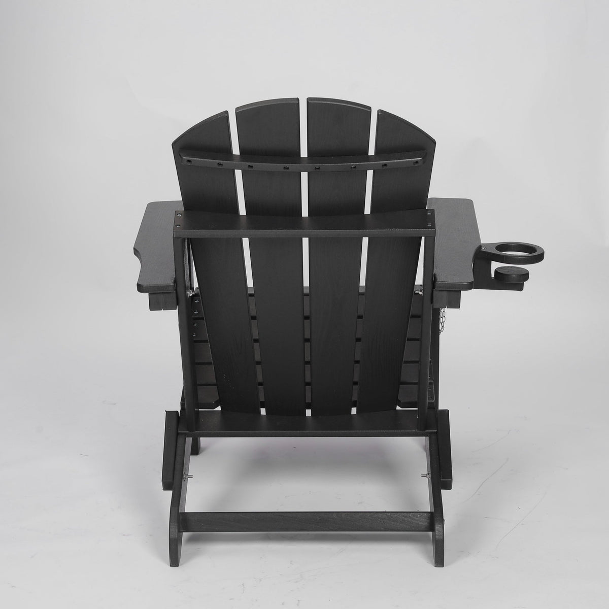 HDPE wood texture folding Adirondack chair from Anthony & Home showing durable, weather-resistant outdoor seating with a natural wood look.