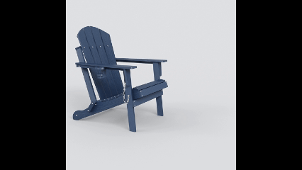 HDPE wood texture folding Adirondack chair from Anthony & Home, showcasing durable, weather-resistant outdoor seating with a natural wood look.