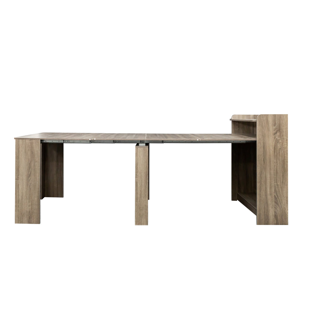 Extendable Heritage Collection dining table by Anthony & Home, showing a wooden table with extended leaves and elegant design.