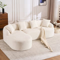 Anthony & Home Heritage Collection L-shaped sectional with curved chaise, showcasing elegant minimalist design and plush upholstery.