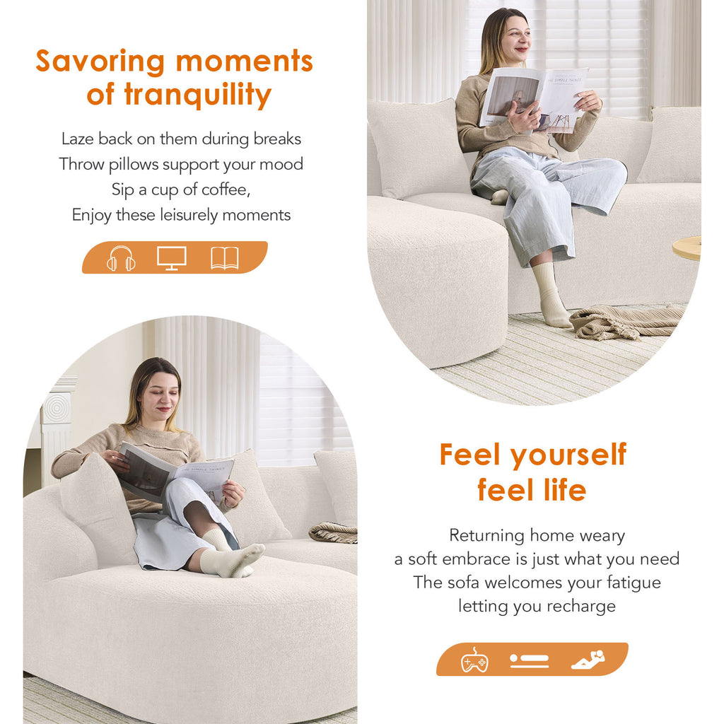 Anthony & Home Heritage Collection L-shaped sectional with curved chaise, showcasing minimalist, elegant upholstery and modern design.