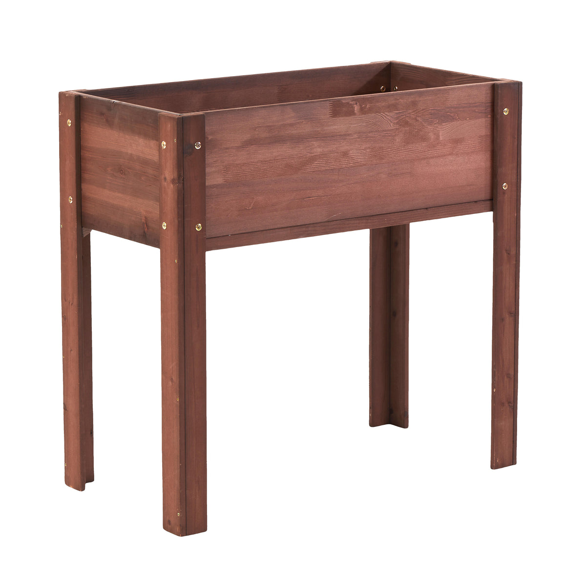 Heritage Collection solid wood raised garden bed with legs, 31x16x31 inches, in brown finish, by Anthony & Home.