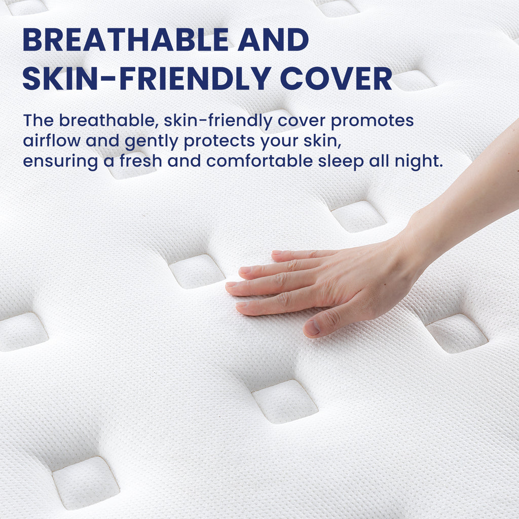 Anthony & Home Hotel Collection 14-inch King Gel Memory Foam Mattress showing plush surface and supportive foam construction.
