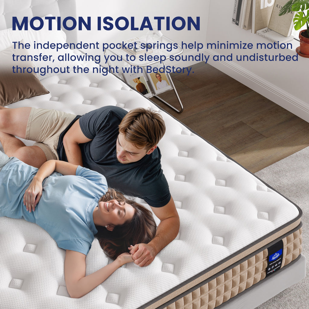 Anthony & Home Hotel Collection 14-inch King Gel Memory Foam Mattress showing plush surface and supportive thickness.