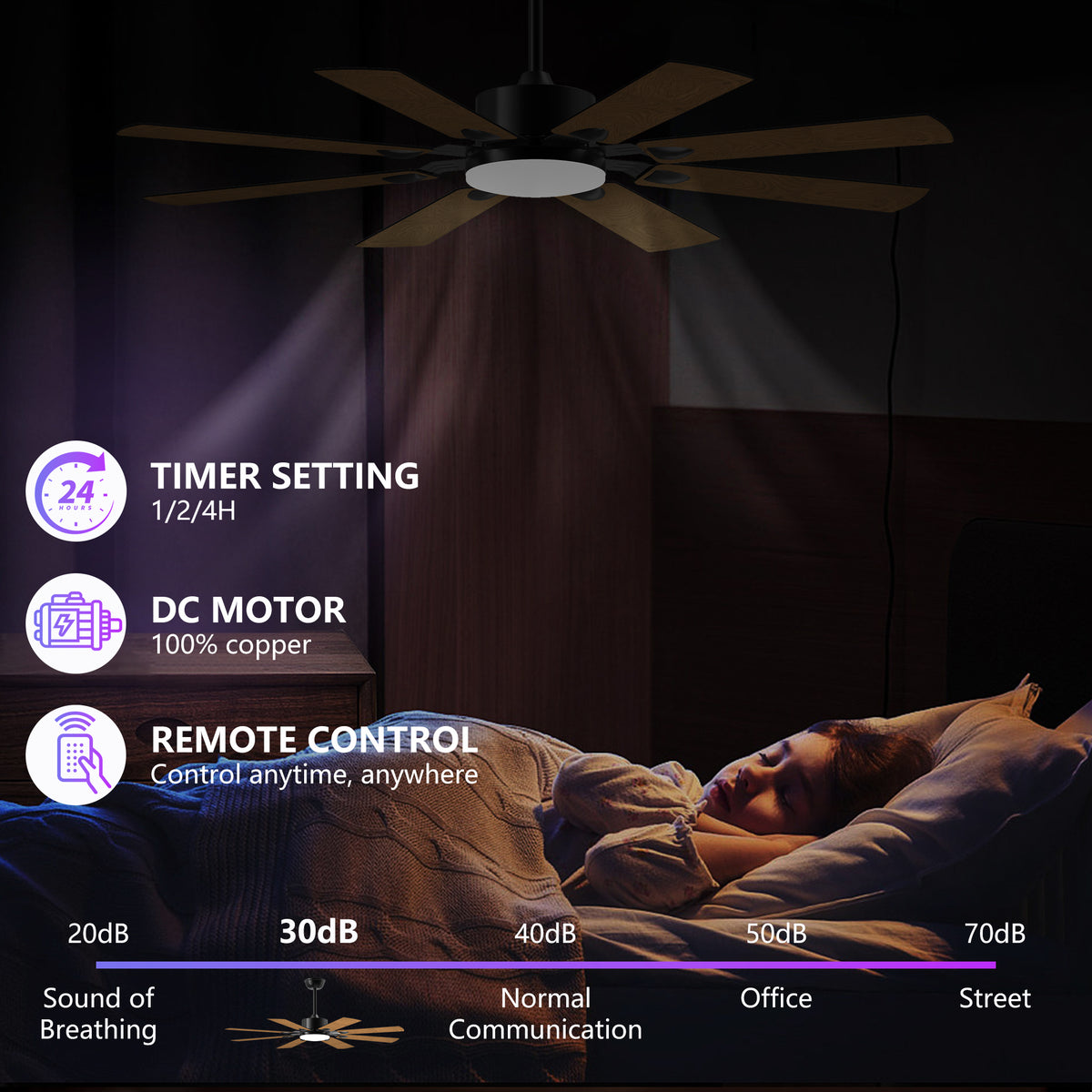 Anthony & Home Iron Windmill Elite 52-inch ceiling fan with plywood blades, featuring a modern industrial design and metal finish.
