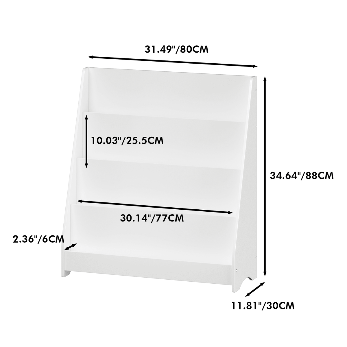 Anthony & Home Kids Bookshelf Exclusive Edition, wooden storage unit with colorful books and playful design for children's room.