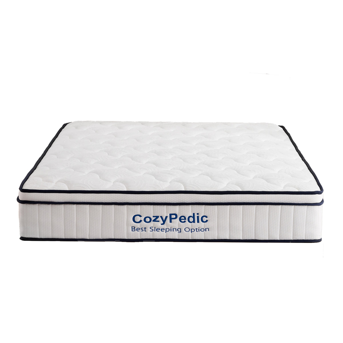 Anthony & Home King Memory Foam Pocket Spring Mattress with plush top and supportive design, shown on a bed frame.