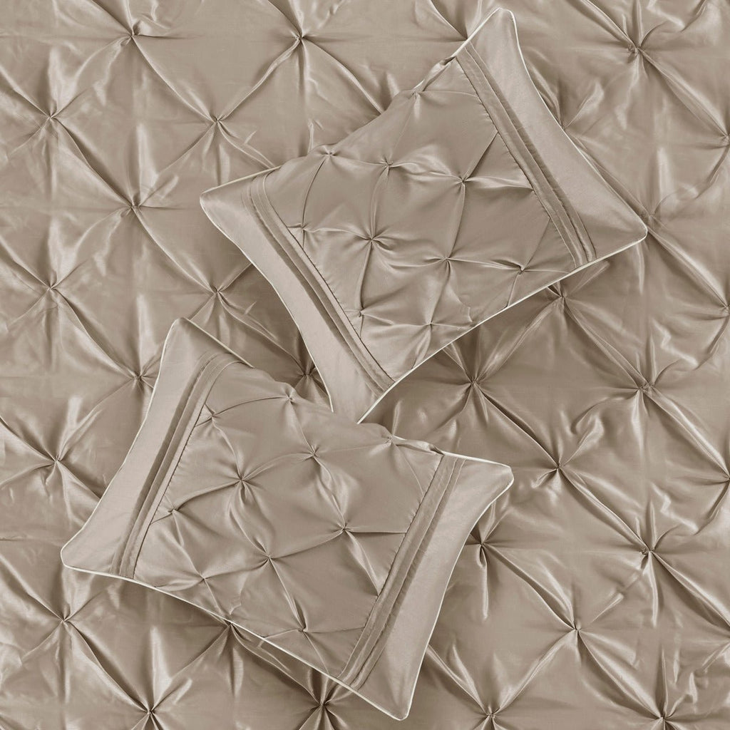 Anthony & Home Laurel tufted king comforter set with plush fabric and elegant tufted design for a cozy bedroom upgrade.