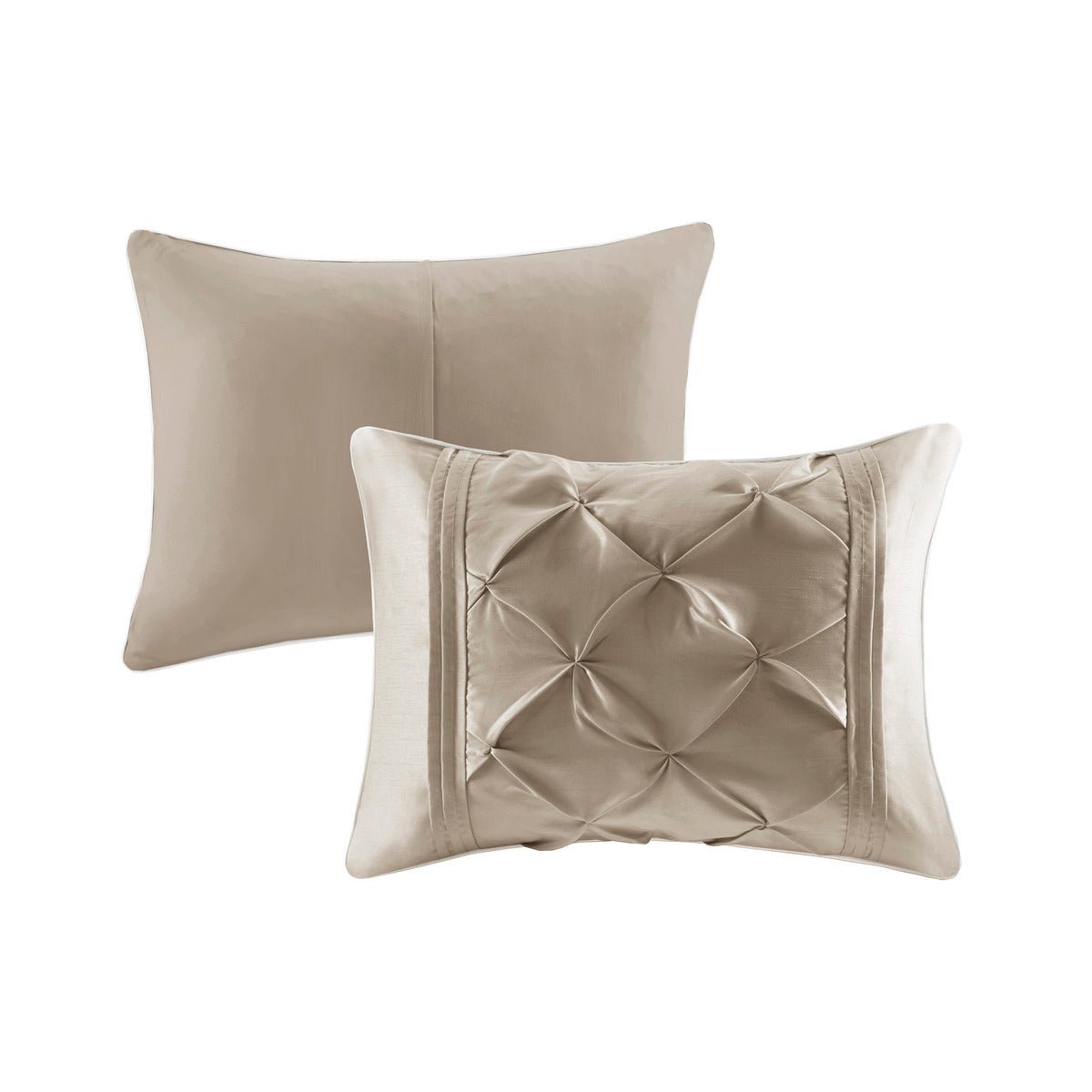 King Laurel tufted comforter set by Anthony & Home featuring a plush, textured fabric in a stylish design.