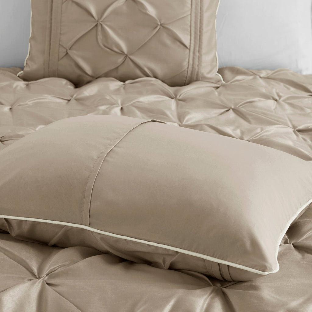 King Laurel tufted comforter set by Anthony & Home featuring a plush, tufted design and elegant fabric for cozy bedroom decor.