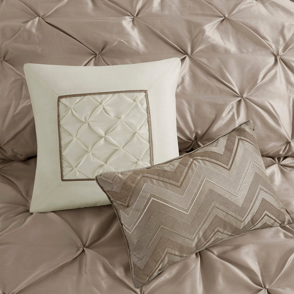 King Laurel tufted comforter set by Anthony & Home, featuring a plush, textured design perfect for cozy bedroom decor.
