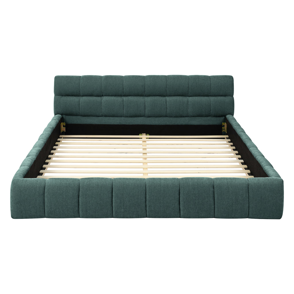 Anthony & Home Limited Chenille Queen Upholstered Bed Frame with headboard from the Atelier Edition, featuring plush fabric and elegant design.