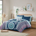 Anthony & Home Limited Collection Boho Full Comforter Set with intricate patterns and soft fabric, shown on a neatly made bed.