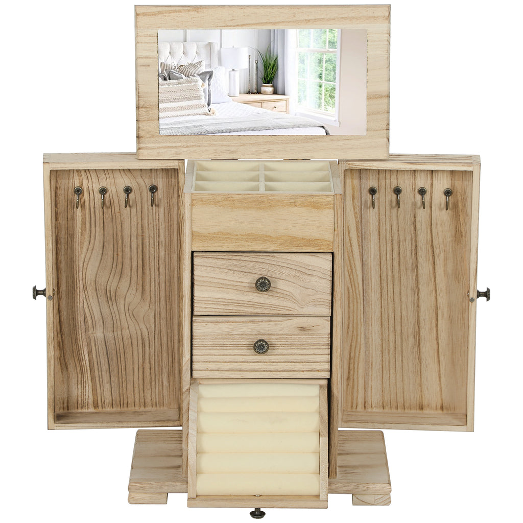Limited edition Atelier Paulownia wood jewelry box by Anthony & Home with velvet-lined interior and intricate craftsmanship.
