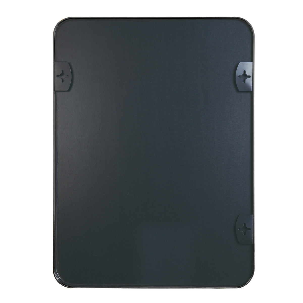 Limited edition black aluminum bathroom mirror, 24x36 inches, with sleek modern design and a sturdy frame by Anthony & Home.