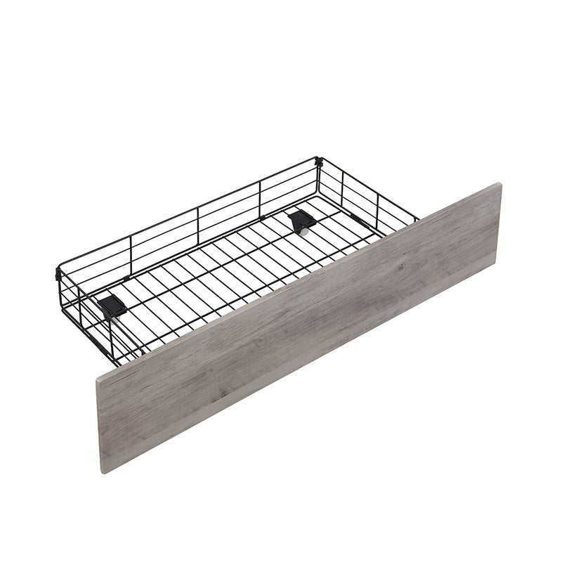 Limited edition Anthony & Home queen bed frame with storage headboard, featuring a modern design and built-in storage compartments.
