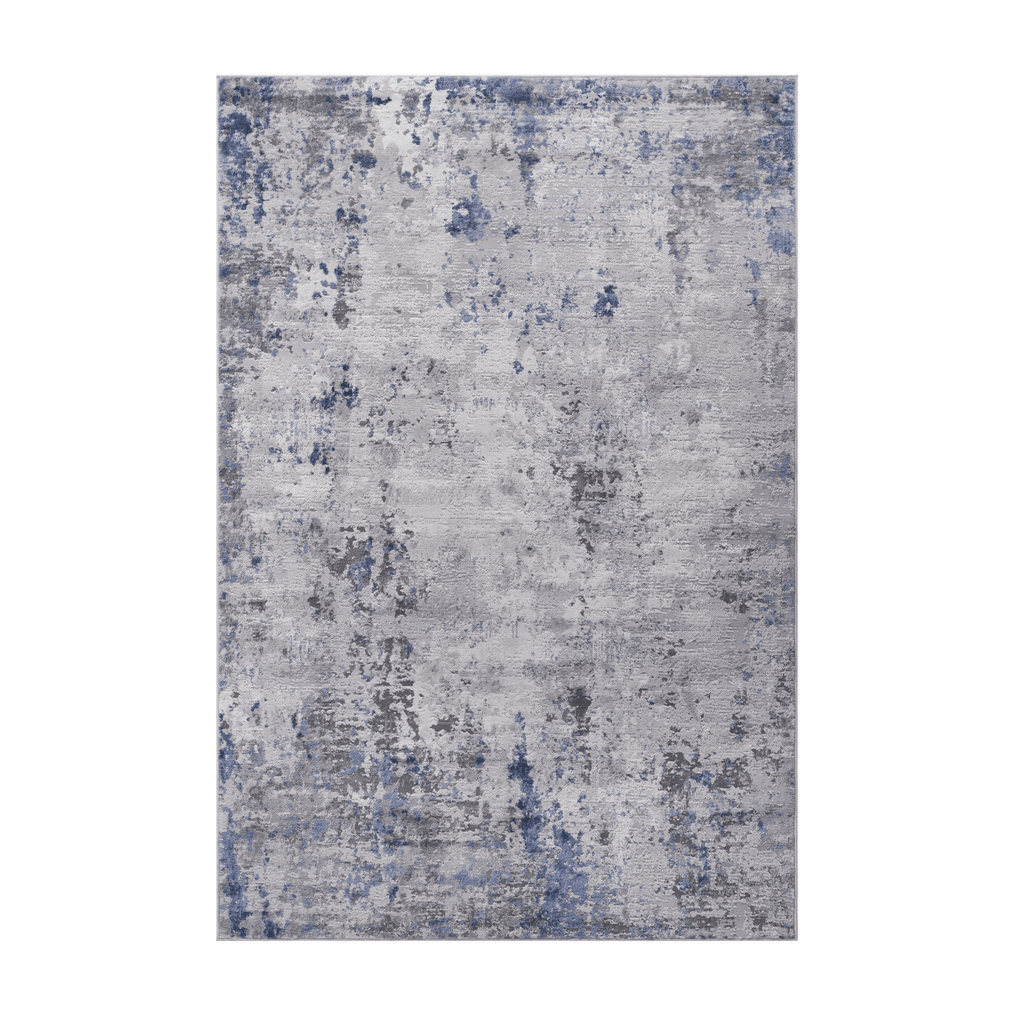 Anthony & Home Loom and Luxe Silver Abstract Polyester Area Rug with modern design and soft texture.