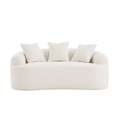 Anthony & Home loveseat in cloud white wood-grain chenille fabric, showcasing a cozy, stylish upholstered two-seater with plush cushions.