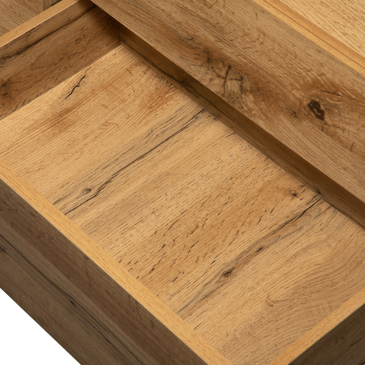 Anthony & Home Luxe Collection wood media console with grey accents, showcasing modern design and ample storage space.