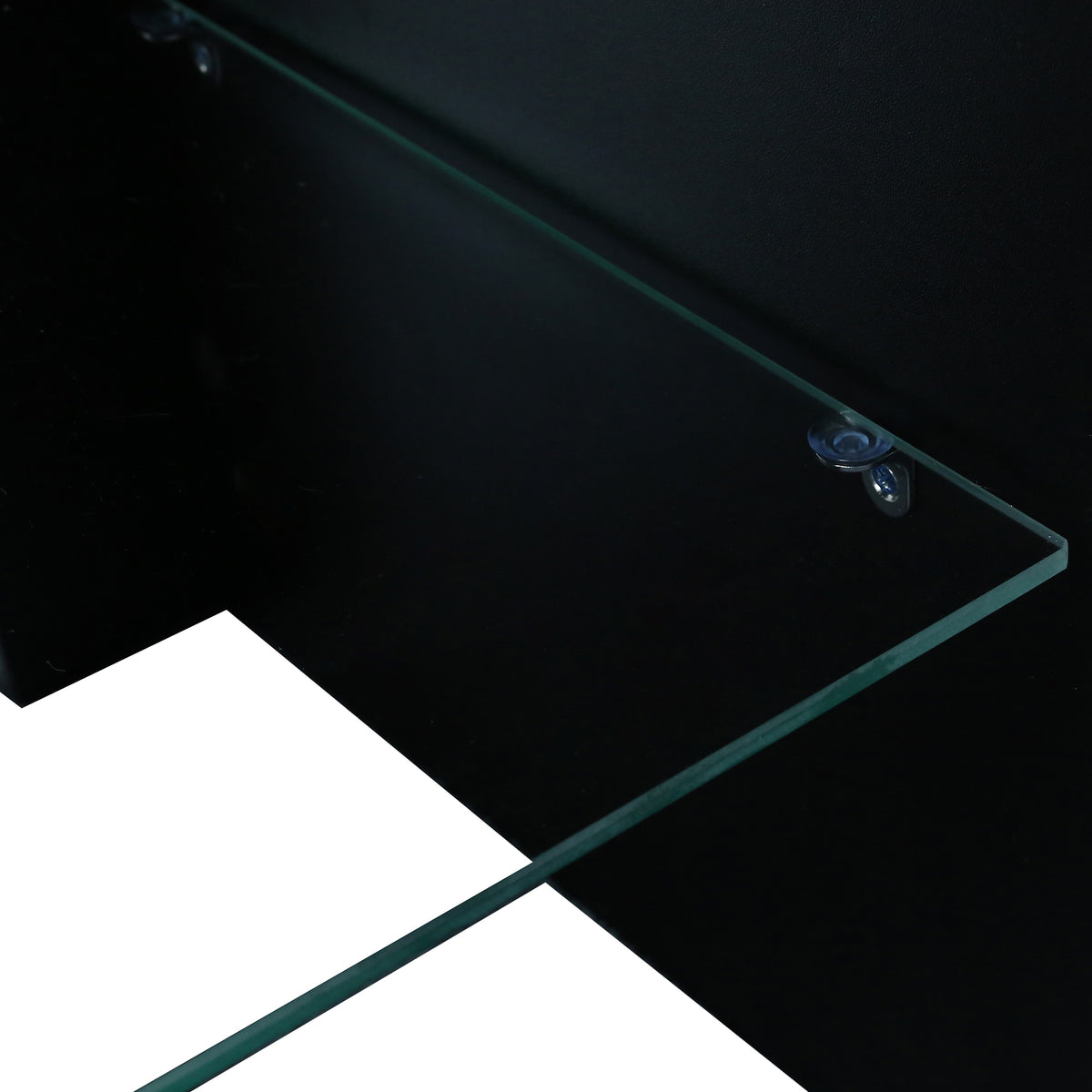 Matte black MDF TV console by Anthony & Home with sleek modern design and spacious storage compartments.