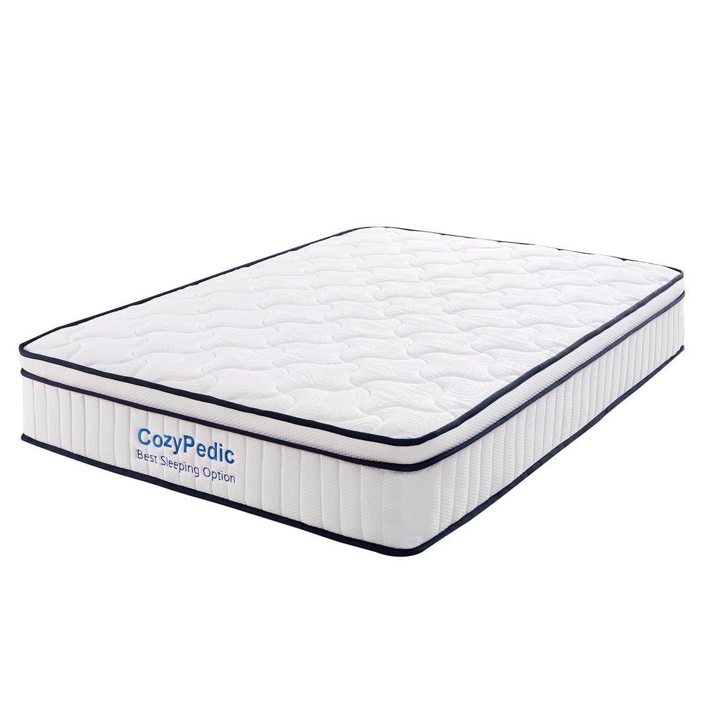 Anthony & Home memory foam queen mattress with plush surface and supportive layers for comfortable sleep.